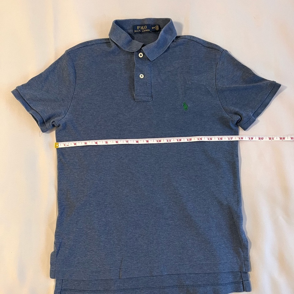 Polo Ralph Lauren Custom Fit Polo Mens Size Small S/P Blue Green Pony Logo‎